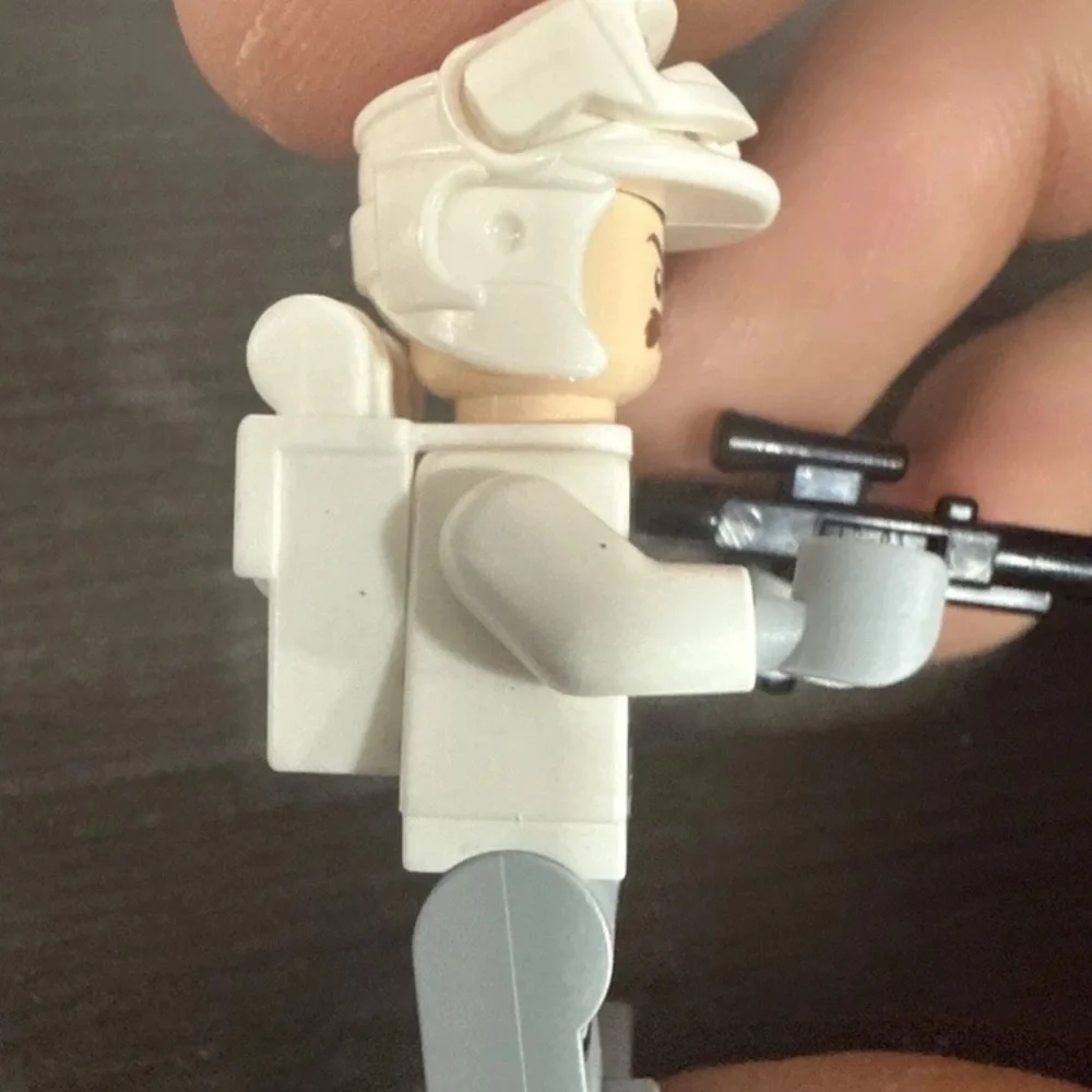 Lego White Minifigure Soldier with Rifle